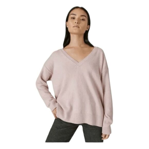 Lucky Brand Classic V-Neck Sweater Burnished Lilac Knit  Long Sleeve L - Picture 1 of 15